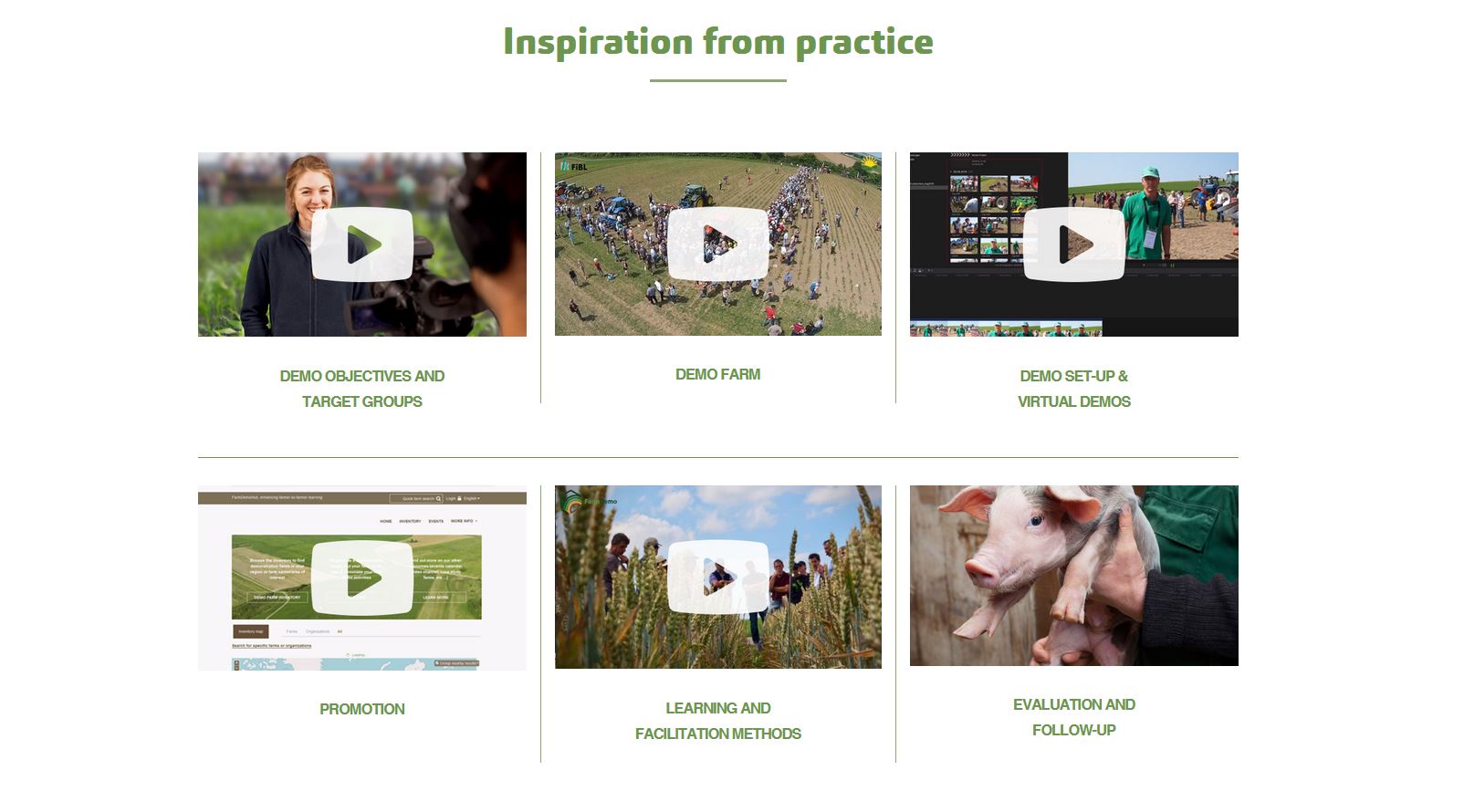 Inspiration from practice FARMDEMO