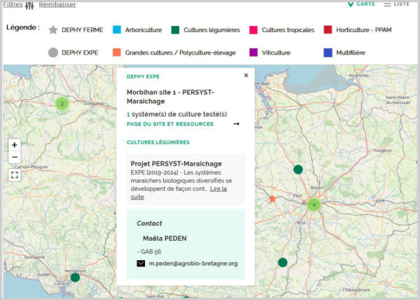 carte interactive réseau dephy