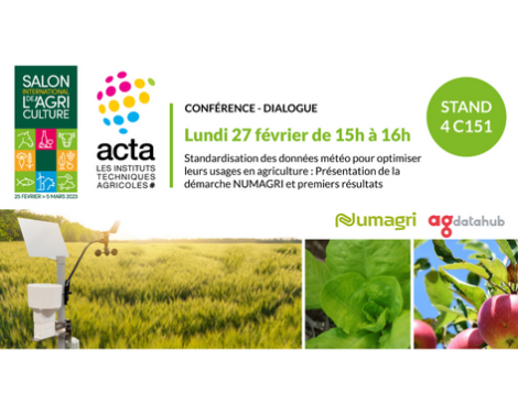 [SIA 2023] Conférence sur la standardisation des données météo pour optimiser leurs usages en agriculture