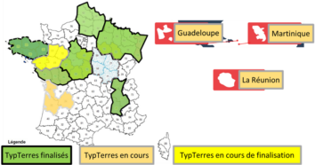 Les territoires concernés par les partenaires du projet ont les contours rouges.